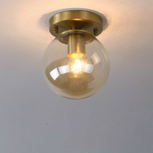 

J Simple Walkway Copper Lamp Single Head Corridor Hall Porch Ceiling Lights without Light Source