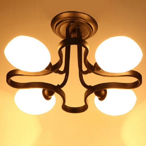 

4 Heads Wrought Iron Living Room Ceiling Lamp with 5W Warm White LED