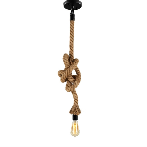 

1.5m Personality DIY Hemp Retro Cafe Bar Clothing Store Hand-made Single Head Chandelier without Light Source