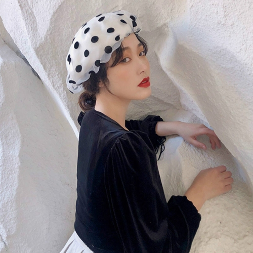 

Elegant Sweet Style Lace Beret, Suitable for Head Circumference: 56-58cm(Dot)