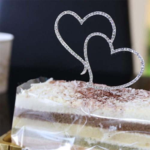 

Heart Crystal Cake Insert Cake Decoration Wedding Gift