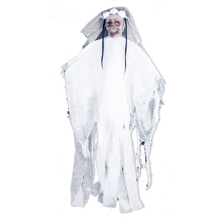 

2 PCS Halloween Bar Gauze Imitation Taro Atmosphere Decoration(Wedding Head )