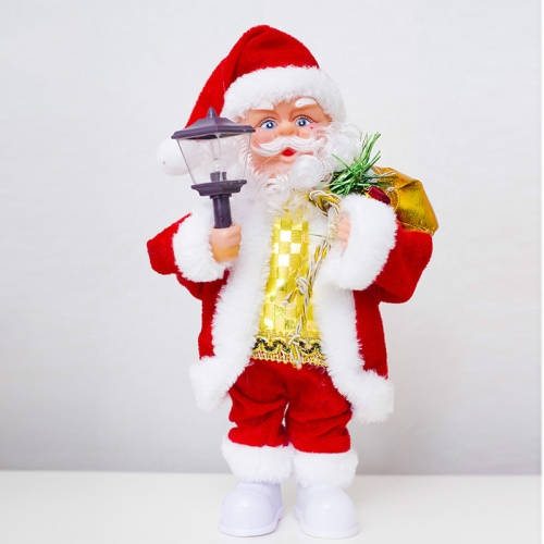 

2 PCS Electric Santa Claus Creative Music Doll Lantern Santa Claus Toy Ornaments(Table Lamp Santa )
