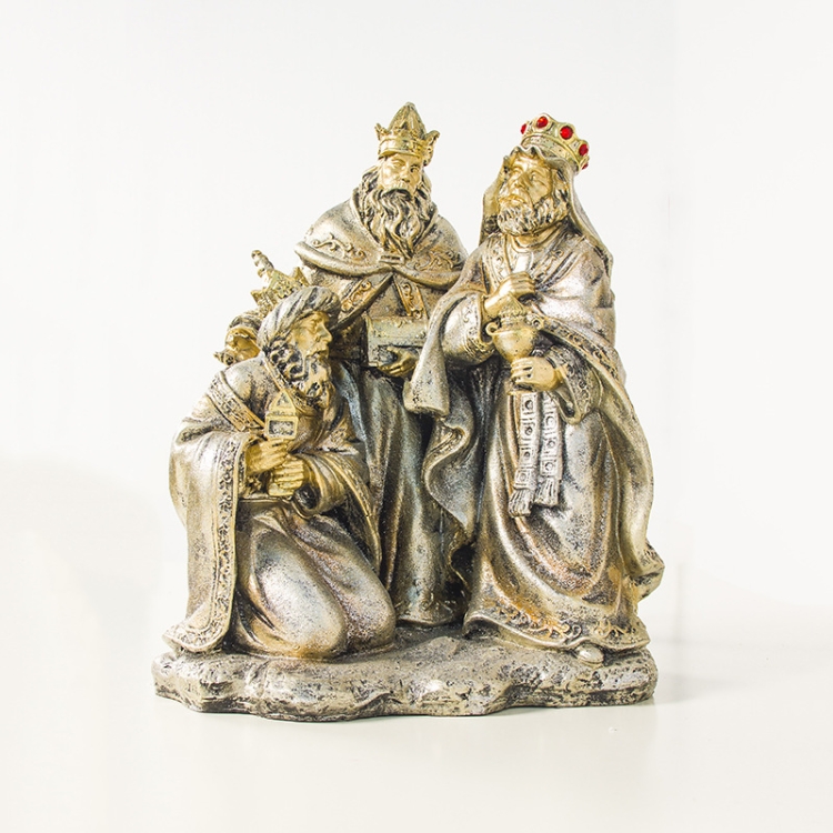 

2 PCS Christmas Creative Resin Painted Decorations(Gold)