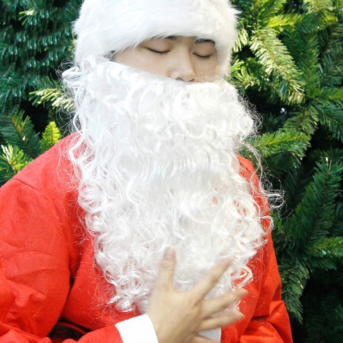 

2 PCS Christmas Creative White Santa Beard Decorative Props