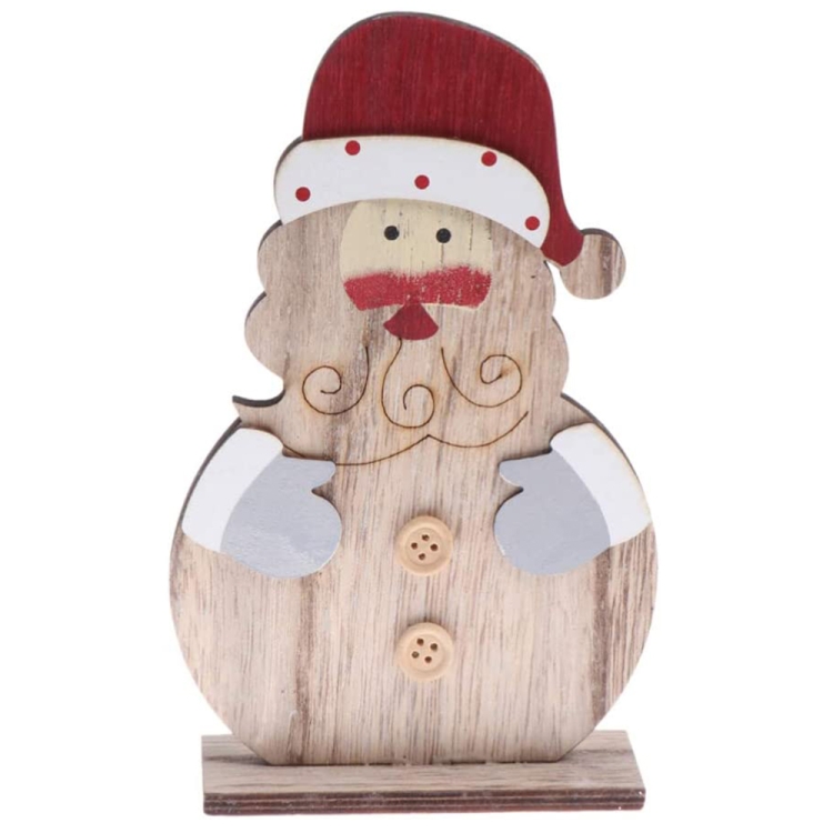 

CP0806 2 PCS Christmas Wooden Decorations Ornaments Christmas Creative Decorations(Christmas Snowman C)