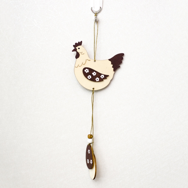 

Pendant Easter House Name Creative Rooster Rabbit Bird Wooden Charm(Cock )