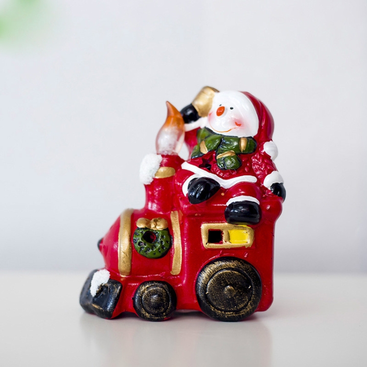 

2 PCS Christmas Painted Creative Ceramic with Lamp Desktop Decoration(Christmas Snowman )