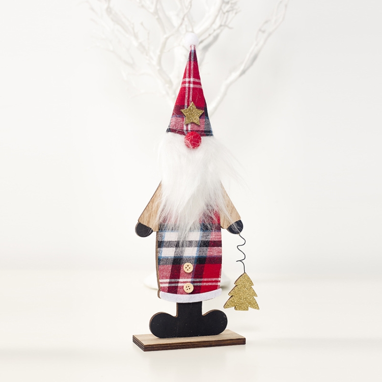 

2 PCS Christmas Creative Painted Cartoon Wooden Ornament(Christmas Tree )