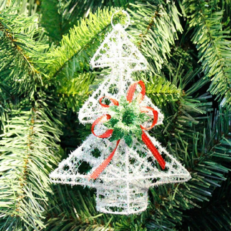 

2 PCS Christmas Decorations, Wrought Iron Christmas Tree Ornaments(Christmas Tree)