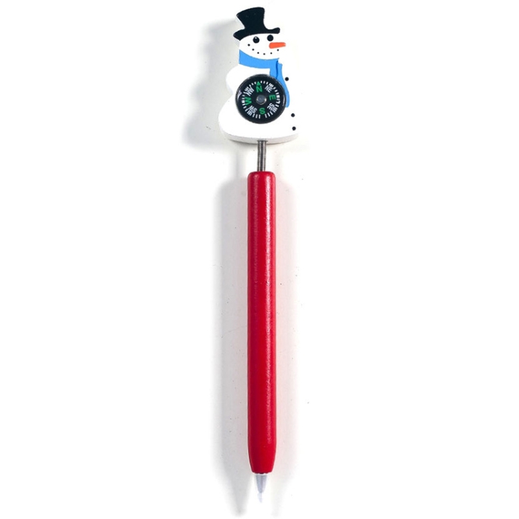 

Christmas Decorations Wooden Swing Santa Ballpoint Pen Creative Christmas Cartoon Pen(Red Snowman )