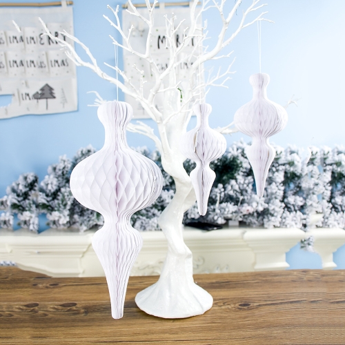 

6 PCS Christmas Honeycomb Balls Lahua Paper Lantern Ornaments Wedding Birthday Party Decoration Props