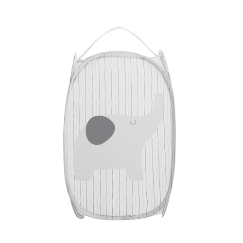 

Foldable Clothes Storage Baskets Mesh Washing Dirty Clothes Laundry Basket(Gray Elephant)