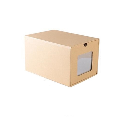 

Thickened Kraft Paper Drawer Shoe Storage Box Finishing Storage Box, Style:High Heels