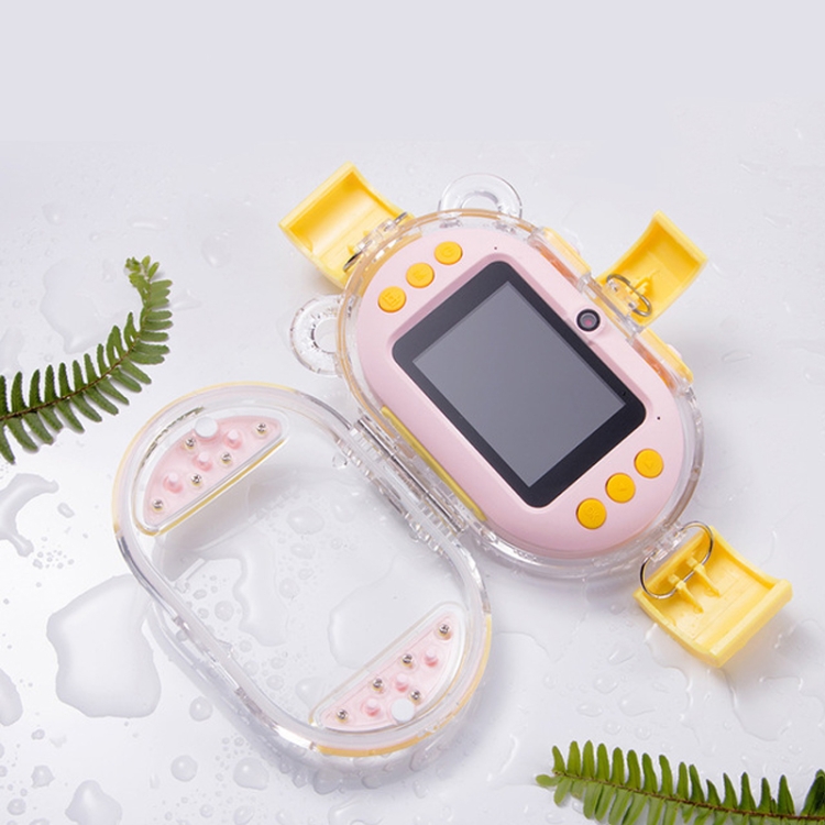 

KOOOL Children Waterproof Camera Mini SLR Dual Lens Sports Photography Digital Camera Toy(Coral Powder)