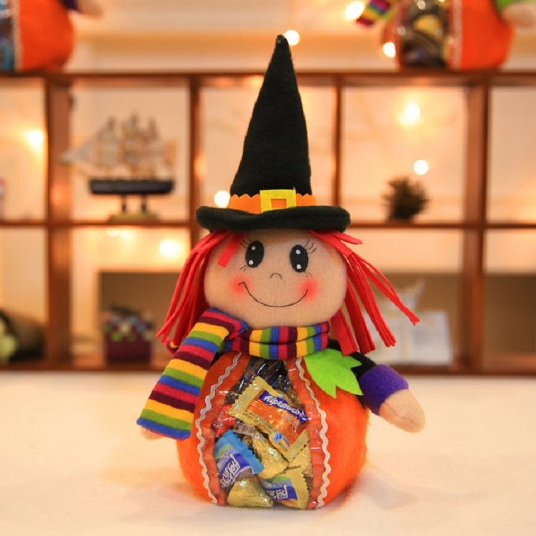 

Halloween Cute Cartoon Transparent Plastic Bags Party Decorations Halloween Candy Backpack, Style:03