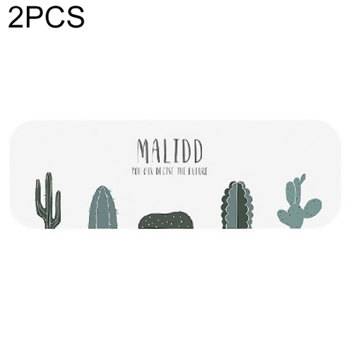 

2 PCS Washstand Diatom Mud Soap Pad Bathroom Toothbrush Beard Knife Absorbent Quick-drying Pad(Cactus)