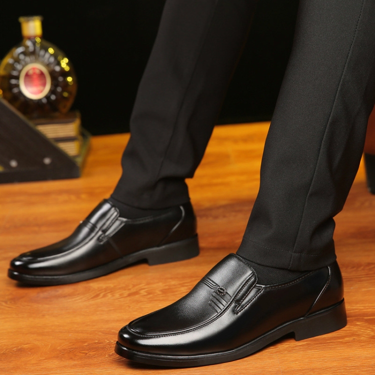 

Autumn Men Business Casual Shoes Leather Shoes, Size:38(Black)