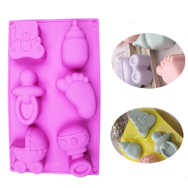 

Silicone Baby Toys Shape Bakeware Mold Jelly Pudding Chocolate Cake Decoration, Random Color Delivery