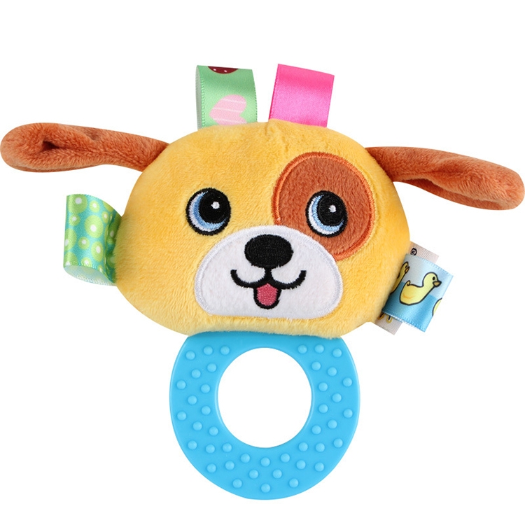 

Infant Hand Gripping Gum Rattle Plush Toy, Color: Puppy