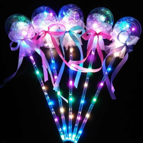 

20 PCS Color Flash Wave Ball Electric Children's Toys Flash Stick LED Ball Party Concert Supplies, Specification:Ribbon Bow Magic Wand