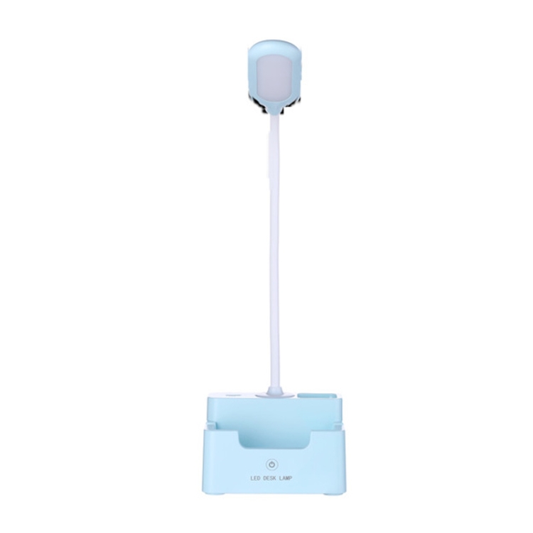 

Student USB Charging Bedroom Touch LED Eye Protection Multifunctional Creative Desk Lamp, Style:Without Fan(Blue)