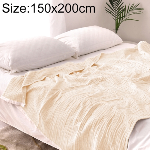 

Spring and Summer Thick Washed Gauze Six Layer Nap Air Conditioning Blanket, Size:150X200cm, Color:Yellow