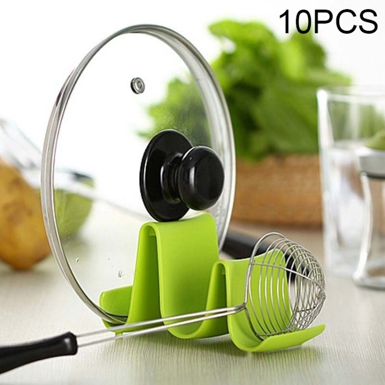

10 PCS Plastic Kitchen Wavy Shelf Pot Rack Random Color Delivery