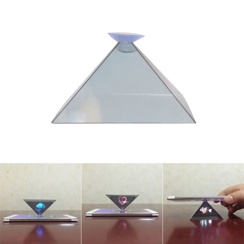 

10 PCS 3D Pyramid Magic Projection Mobile Phone Simple Holographic Projection Film