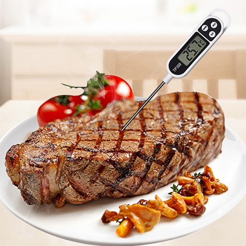 

TP300 Food Temperature Counting Stainless Steel Plug-in Kitchen Electronic Digital Thermometer