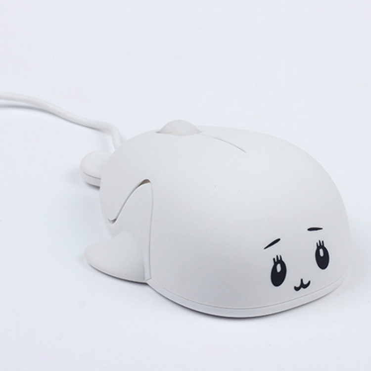 

Cute Cartoon Wired Mouse Girl Office Home Laptop Mouse(White)
