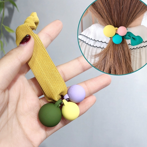 

Sweet Stars Heart Ball Elastic Hair Bands Children Cute Ponytail Hair Accessories(Yellow Ball)