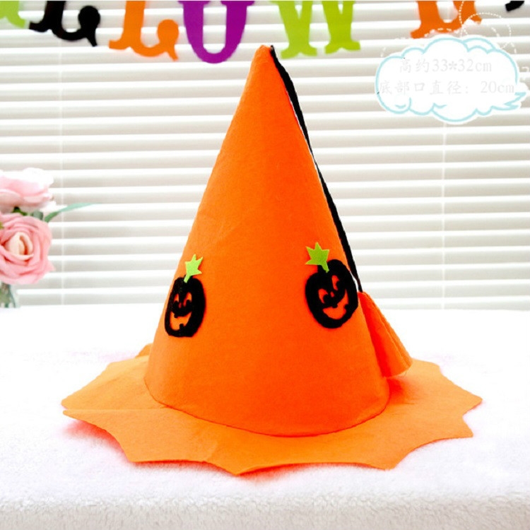 

Halloween Decorative Cap Cartoon Hat Jewelry Makeup Costume Props(Orange Pumpkin)