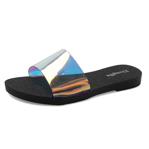 

Wild Open Toe Women Slippers, Shoe Size:40(Black)