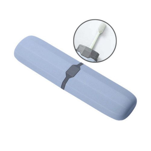 

Outdoor Travel Portable Toothpaste Toothbrush Household Storage Cup Box Case(Gray-Blue)