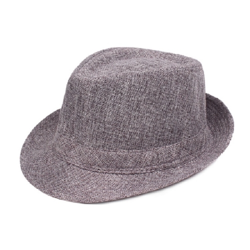 

Dark Gray Fashion Seaside Sun Visor Hat Folding Net Surface Jazz Hat, Size:58cm