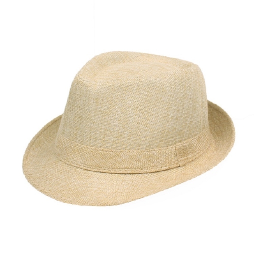 

Beige Fashion Seaside Sun Visor Hat Folding Net Surface Jazz Hat, Size:58cm