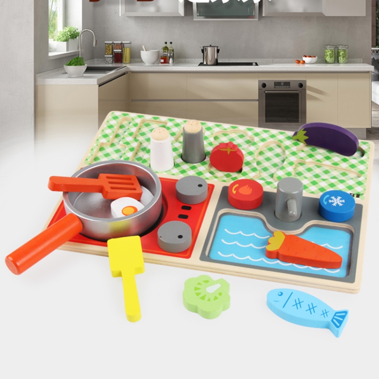 

Baby Wooden Toy Simulation Kitchen Set Pretend Play Toy