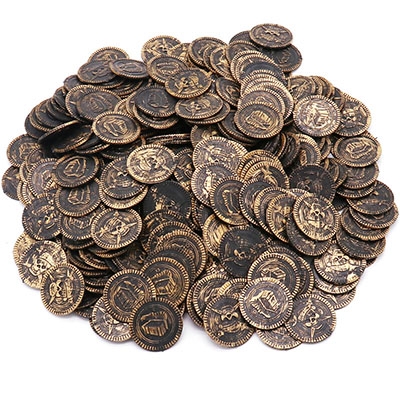 

Children Pirate Treasure Toys Treasure Hunting Game Props Pirate gold Coin silver Coin copper Coin toys(Copper)