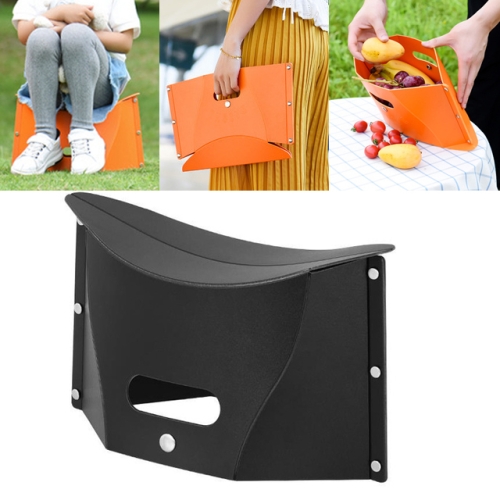 

Outdoor Picnic Portable Multi-functional Creative Plastic Folding Stool Chair(Black)