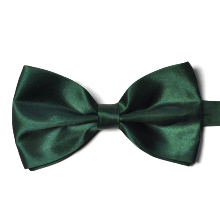 

2 PCS Children Polyester Silk Smooth Twill Fabric Adjustable Buckle Bow Tie(Green)