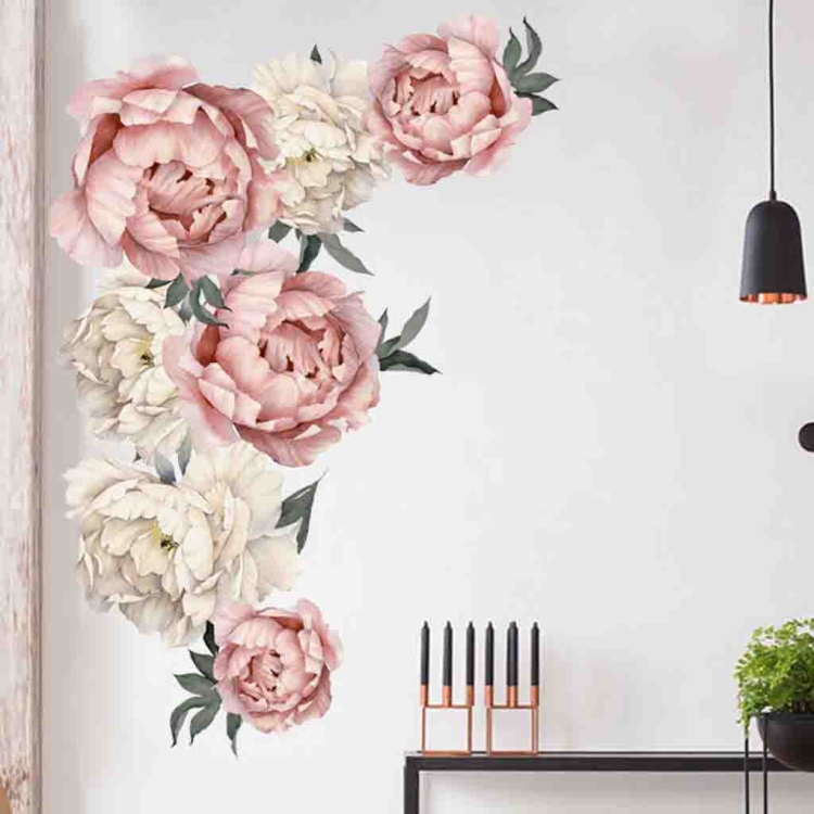 

Peony Rose Flowers Wall Sticker Home Decor