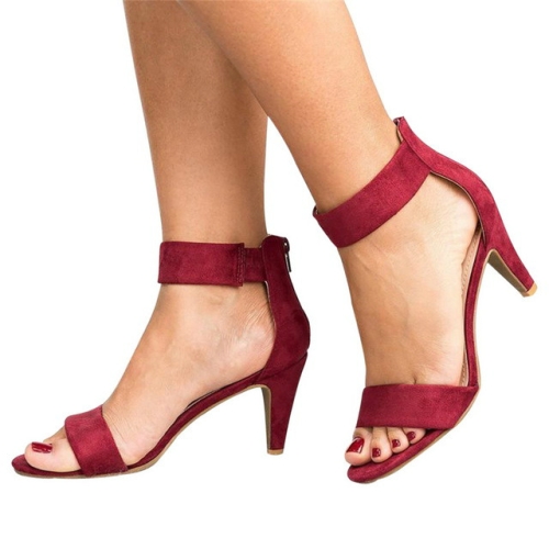 

Fashion Women Heel Sandals High Heels, Size:38(Red wine)