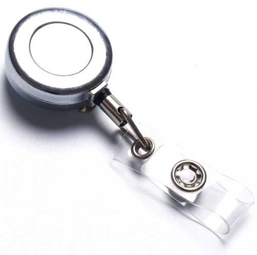 

2 PCS Zinc Alloy Easy to Pull Buckle Key Chain Back Clip Type Anti Theft Telescopic Buckle(Silver)