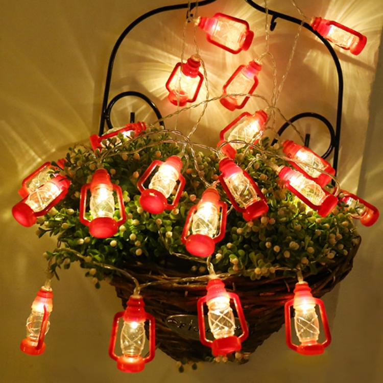 

1.5m 10 LEDs Retro Kerosene Lamp LED Lights String Bedroom Decoration(White Light)