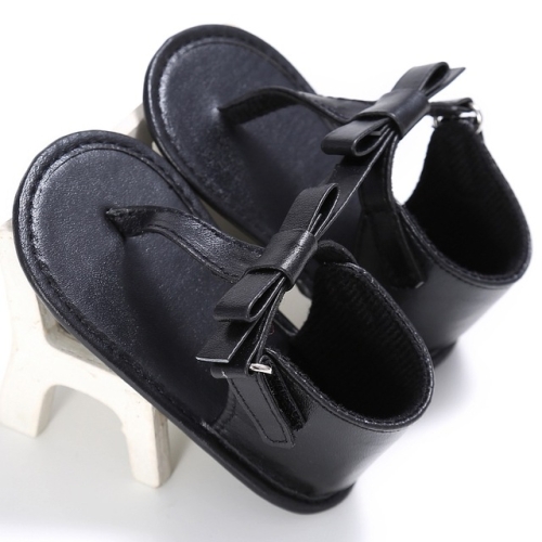 

Baby Girls Toddler Sandals Breathable Solid Princess Anti-Slip Shoes, Size:12cm(Black)