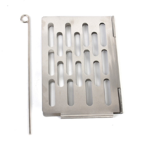 

Stainless Steel Folding Barbecue Net Portable BBQ Picnic Accessories, Size:M 22.6x15.8CM