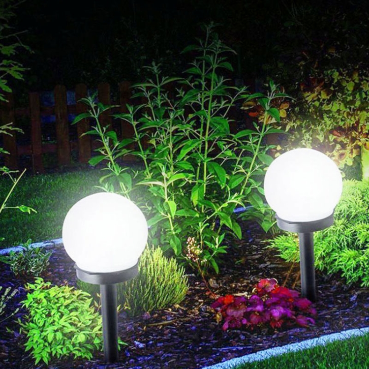 

2 PCS Waterproof Outdoor Bulb Solar Ground Light Lawn Landscape Decoration(White Light)