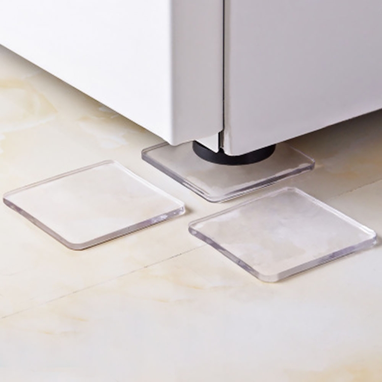 

4 PCS Transparent Washing Machine Silicone Pad Anti Vibration Non-Slip Mat Shock Absorbing Pad(70x70mm)