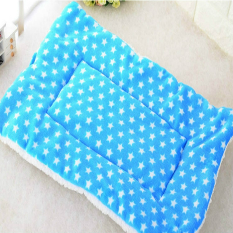 

Pet Thickened Coral Velvet Pad Pet Blanket Kennel, Size:XL(Blue Star)